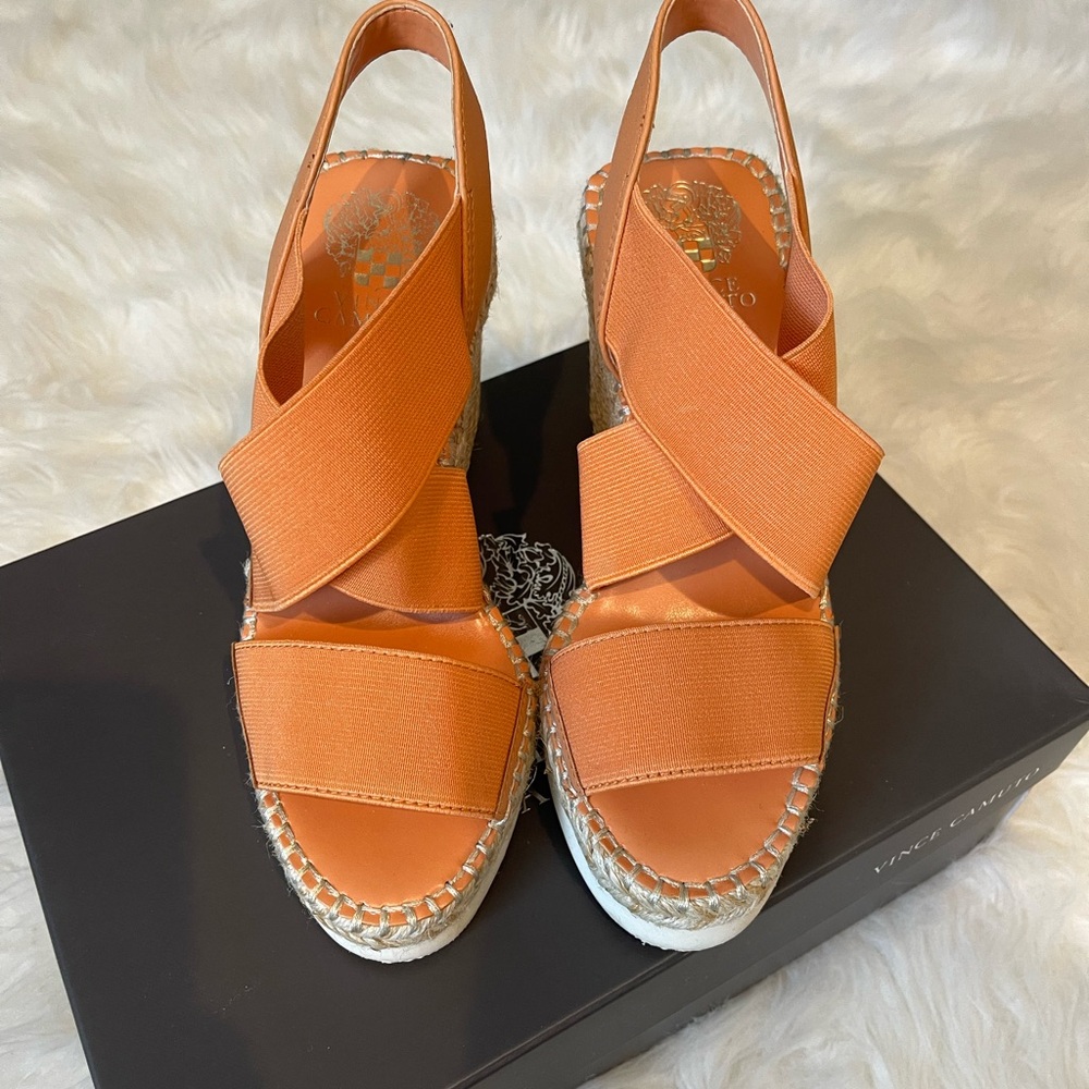 Vince Camuto Orange Espadrille Wedges